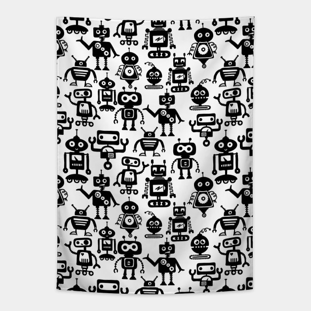 Robot All-Over Print and Sticker Pack Tapestry by Slightly Unhinged