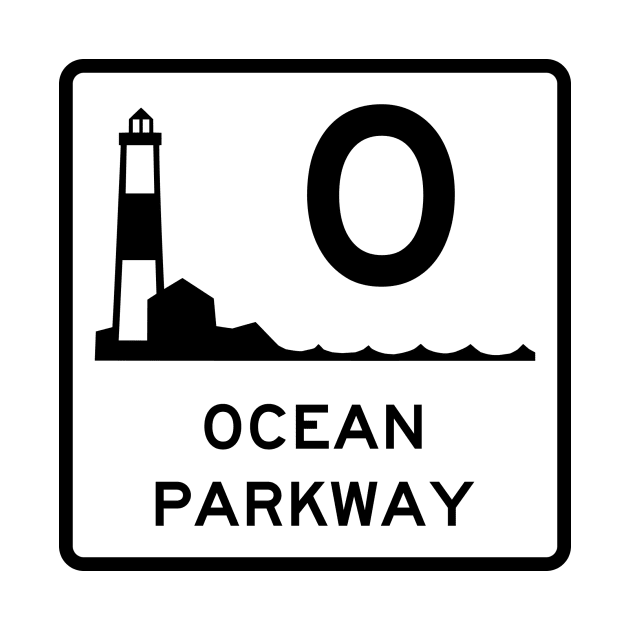 Ocean Parkway Highway Sign New York by jadedraver