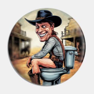 gyatt 100% sigma rizz toilet cowboy Pin