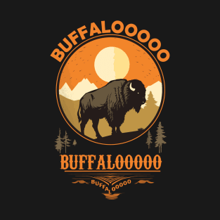 Lucky Buffalo Buffalooooo Buffalogo Design T-Shirt