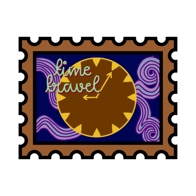 Time Travel Postage Stamp by TheHermitCrab