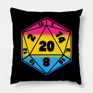 D20 Pride Flag Dice Pillow