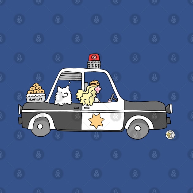 American police car cartoon by Mellowdays