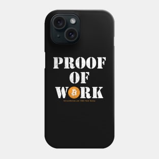 Proof of Work Bitcoin Military Stencil Font Phone Case