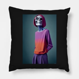 Top Model Skeleton Pillow