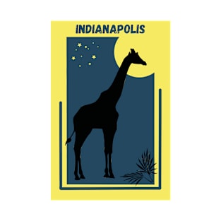 Indianapolis in Indiana, United States - Zoo Destination Vintage Style Geometric Modern Poster T-Shirt