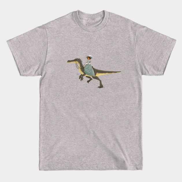 Disover Victorian Lady and Baryonyx - Dinosaur - T-Shirt