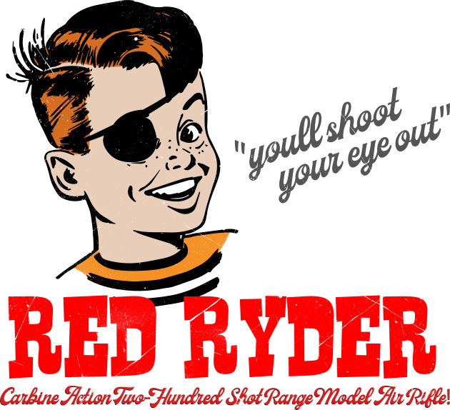 THE Red Ryder BB Gun Kids T-Shirt by Watson Creations