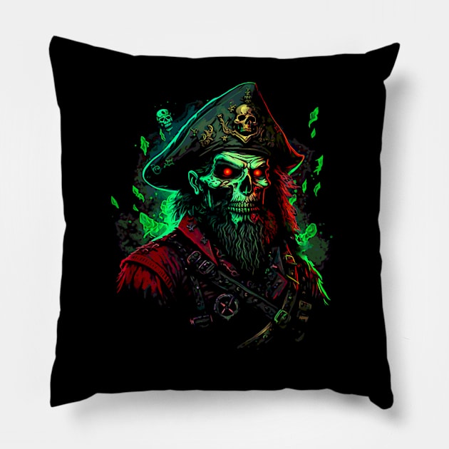 LeChuck's Flaming Voodoo Cannonball Pillow by Mel0n