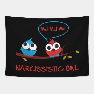 Narcissistic owl Tapestry