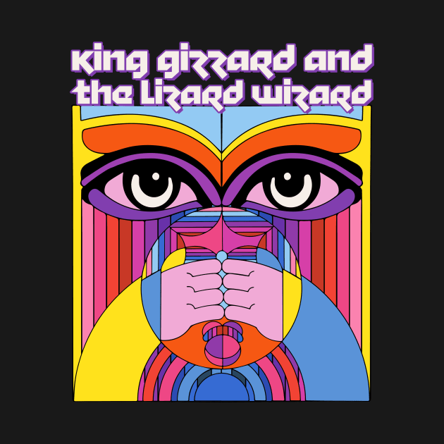 King Gizzard Lizard Wizard 70s art by Moderate Rock