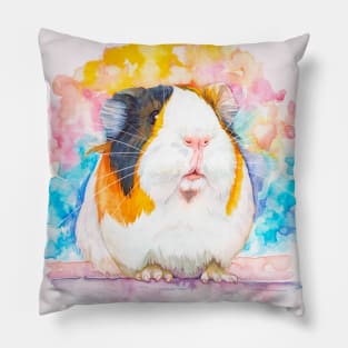 The watercolor guinea pig Pillow