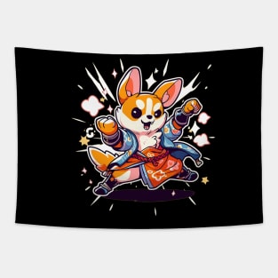 karate dog Tapestry