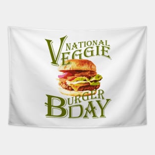 NATIONAL VEGGIE BURGER DAY Tapestry