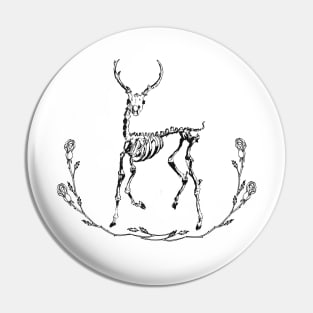 Skeleton deer design Pin