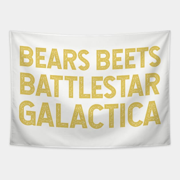Bears Beets Battlestar Galactica Tapestry by christinamedeirosdesigns