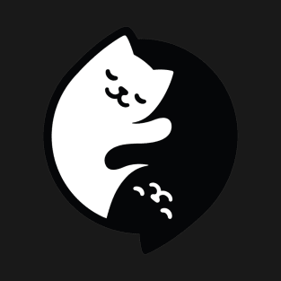 Yin Yang Cat T-shirt Love Cats Shirts-TH T-Shirt