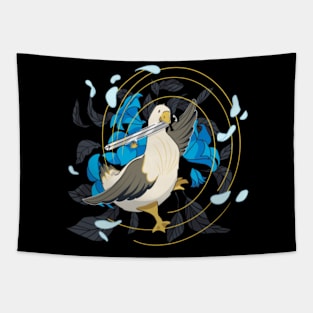 Goose with sword Tapestry