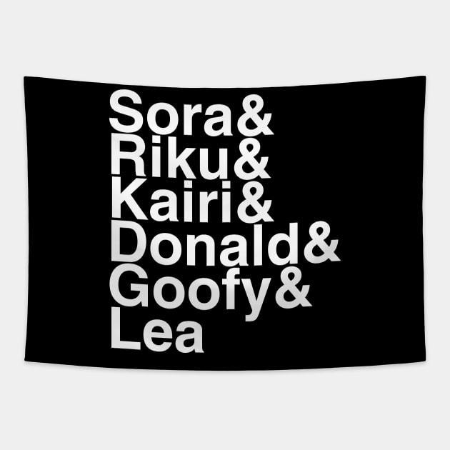 Kingdom Hearts Helvetica List Tapestry by DennisMcCarson