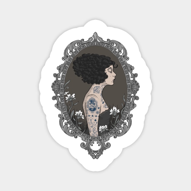 La Femme Tattoue Magnet by RudeOne