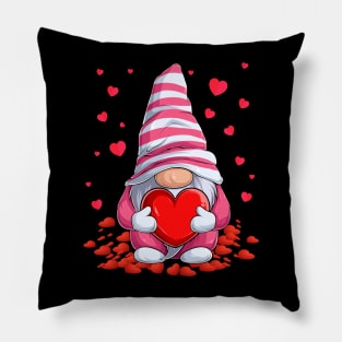 Cute Gnome Holding Hearts Men Women Couples Valentines's Day Pillow