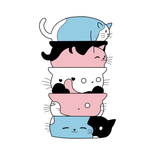 Cute Cat Stack T-Shirt