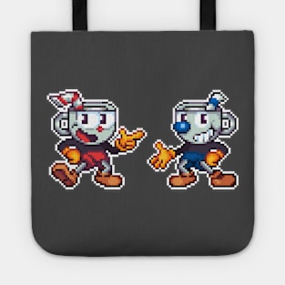 Cuphead and Mugman Pixel Tote