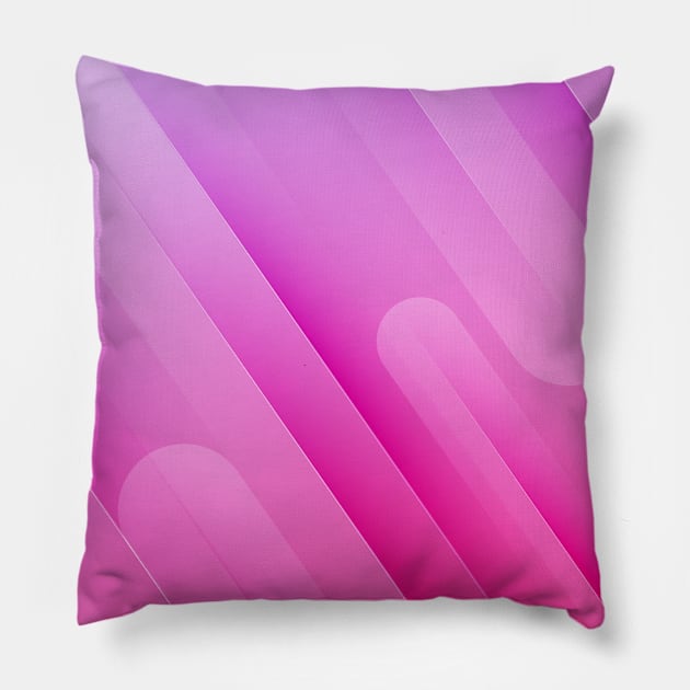 Modern pink gradient pattern Pillow by chuseco3