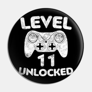 Level 11 Unlocked  11th Video Gamer Birthday Pin