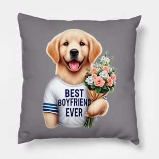 Golden Retriever Best Boyfriend Ever Pillow