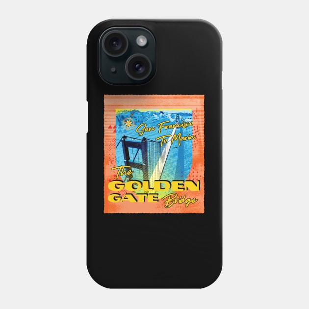 Golden Gate Bridge Retro design Phone Case by Fairview Design