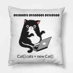 Cats set and a new cat on the block Pillow