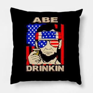 Abe Drinkin..Abraham lincolin independence day celebration gift Pillow