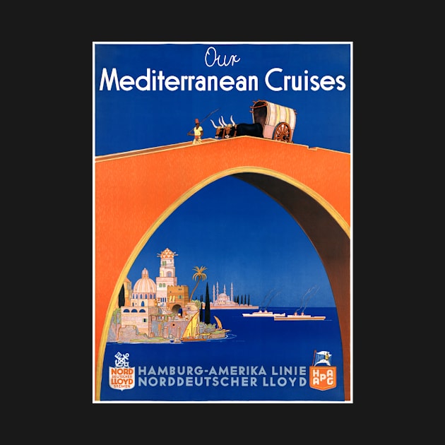 Vintage Travel Poster Germany Our Mediterranean Cruises by vintagetreasure