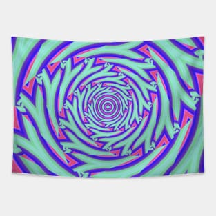 Trippy Groovy Vibrant Colorful Vortex Tapestry