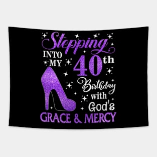 Stepping Into My 40th Birthday With God's Grace & Mercy Bday Tapestry