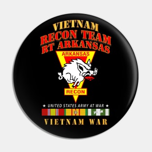 Recon Team - RT Arkansas - Razor - Vietnam War w VN SVC Pin