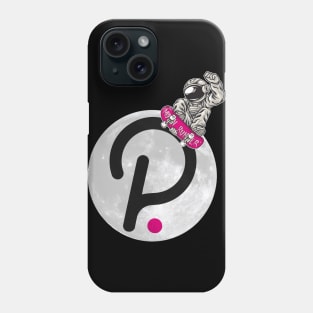 Polkadot to the Moon DOT Crypto Astronaut on Moon Phone Case