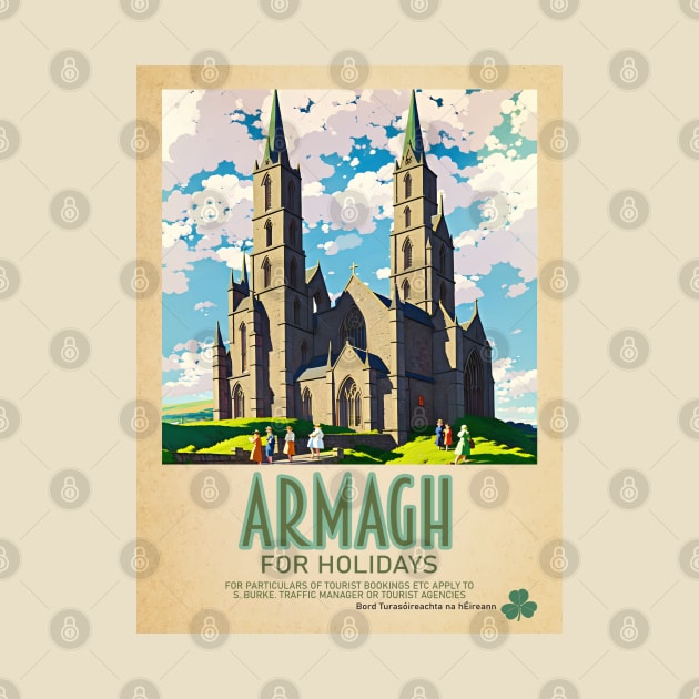 Armagh Ireland - Irish Retro Style Tourism Poster by Ireland