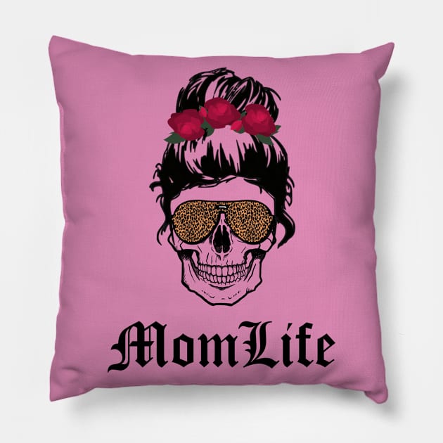 Mom Life Skull Pillow by BBbtq