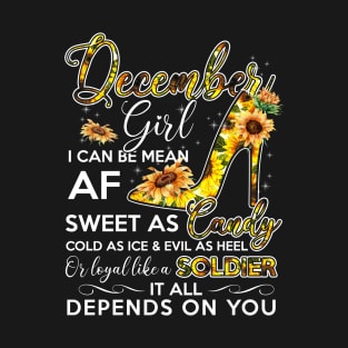December Girl Birthday Sunflower Gift T-Shirt