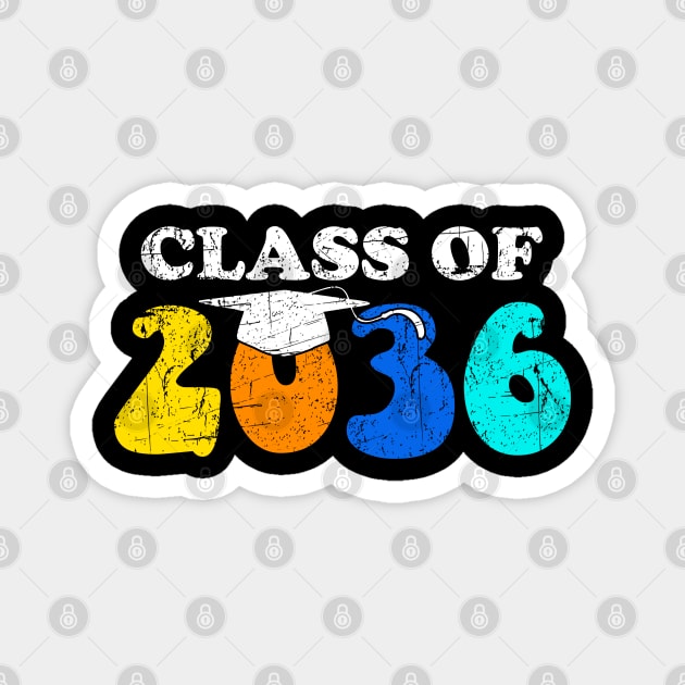 Class of 2036 Grow With Me First Day of School Graduation Magnet by RetroPrideArts