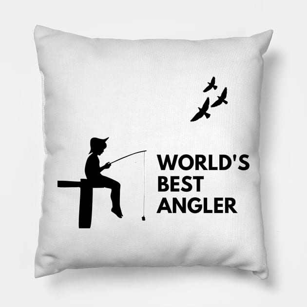 Worlds Best Angler Pillow by 29 hour design