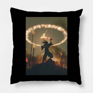 Samurai fire Pillow