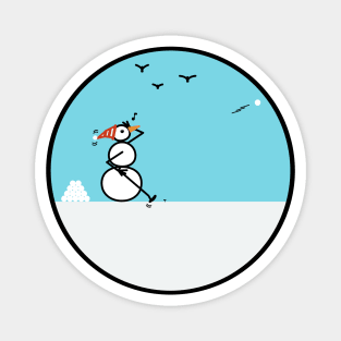 Frosty the snowman at the Golf Course Magnet