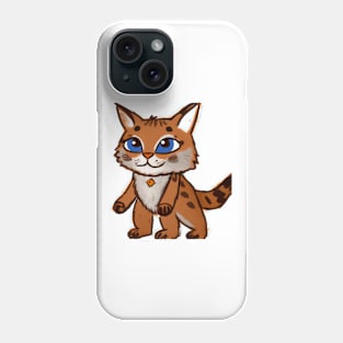 Cute Bobcat Drawing Phone Case