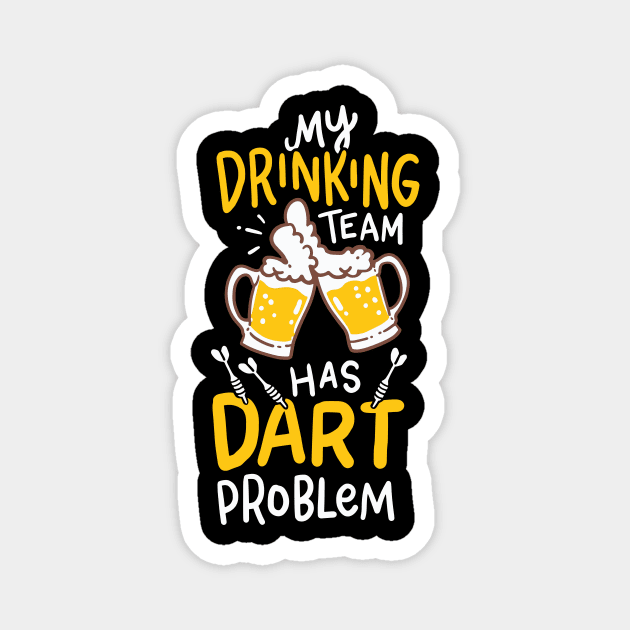 Dart Player T-Shirt aim beer throw goal gift Magnet by biNutz