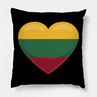 Lithuania Flag Heart Pillow