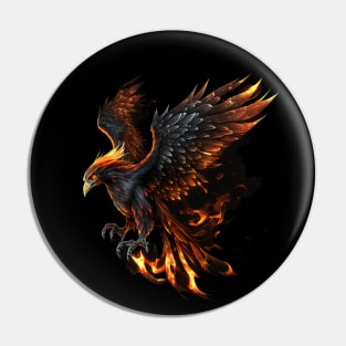 Fire flying fenix (phoenix). Pin