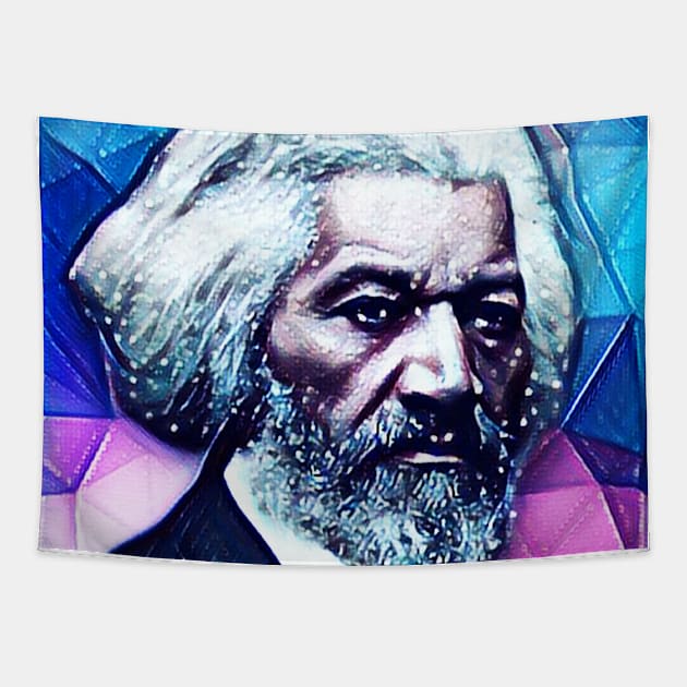 Frederick Douglass Snowy Portrait | Frederick Douglass Artwork 4 Tapestry by JustLit